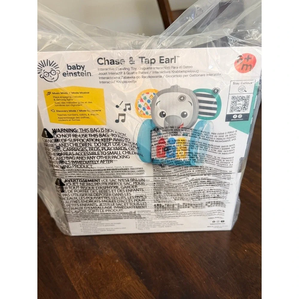 Baby Einstein Chase & Tap Earl Toy Baby Unisex OS Blue‎ Interactive NWT
